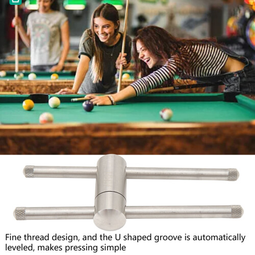 Edelstahl Snooker-Queue-Spitzendrucker für 14 mm runde Spitzen 2