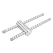Cue Tip Press Tool, roestvrijstalen compressieapparaat voor snookerkeu-tips, metalen buisconstructie, afneembare schroefgreep met U-vormige groef