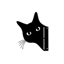 Metal Cat Garden Statues Decorative Garden Stakes-JSTY064
