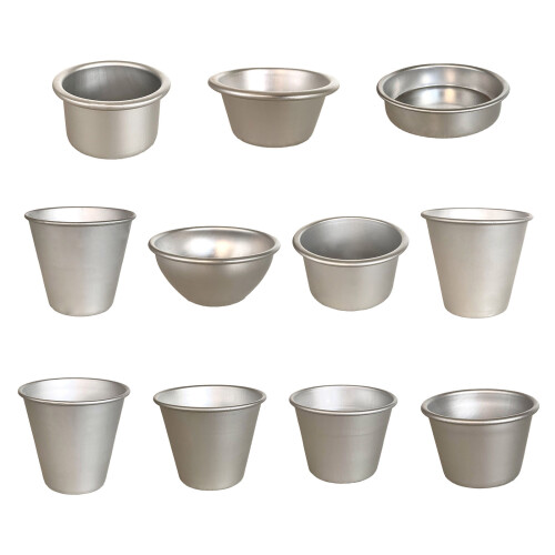 Set of 10 Nonstick Pudding Cups Convenient Aluminums Eggs-B03 1