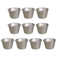 Lot de 10 tasses à Pudding antiadhésives, en aluminium,-B00