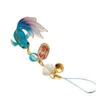 Pendentif de téléphone en alliage étoile fait à la main,-Bleu