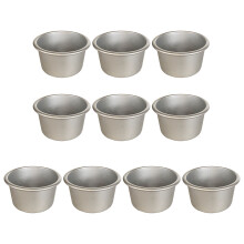 Pack of 10 Nonstick Western Cake Cup Metal Pudding Bakings-B06