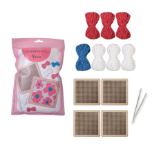 Kits de crochet de dessous de verre de fleurs Kits de-rose rouge