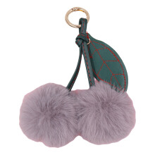 Cherry Key Pendant Bag Accessory Fashion Key Holder-Light Grey