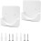 Shower Curtain Support Bases, Multiple Installation Methods Adapt To Any Surface, Simple and Elegant Design Complements Your Space, White Pair 1