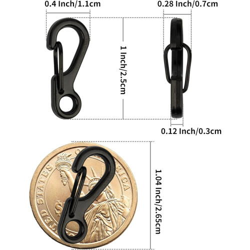 Κλιπ καραμπίνερ Paracord, οργανωτές για μικρά αντικείμενα, σκληρό κλιπ για ασφαλή 2