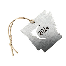 Metal 2024 Solar Cutout Hanings Pendants American State Map-n4