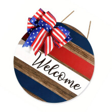 Door Sign Wooden Hangings Porch Decorations for Independence Day
