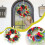 19in Flower Wreath for Front Door Wall Window Decors 4