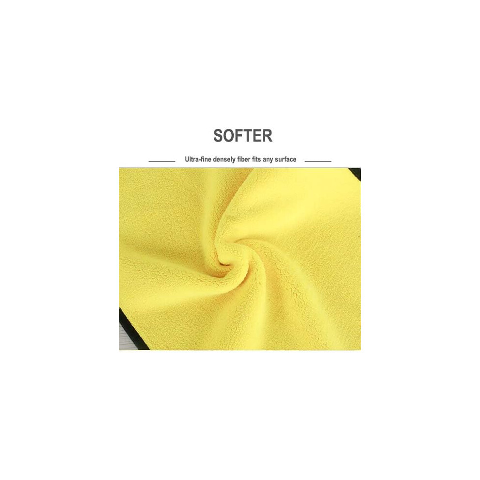 Reusable Microfiber Towels - Extra Thick Car Drying Towel, Super Absorbent & Scratch Free Cleaning Cloth For Auto Detailing, Housewares, Windows, 9405630138689