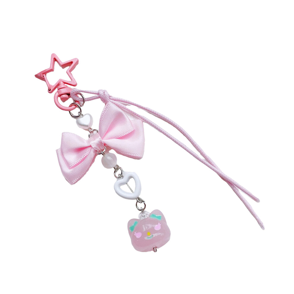 Alloy Butterfly Phone Charm Strap Aesthetic Lanyard For- Pink 7732000746611
