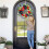 19in Flower Wreath for Front Door Wall Window Decors 6