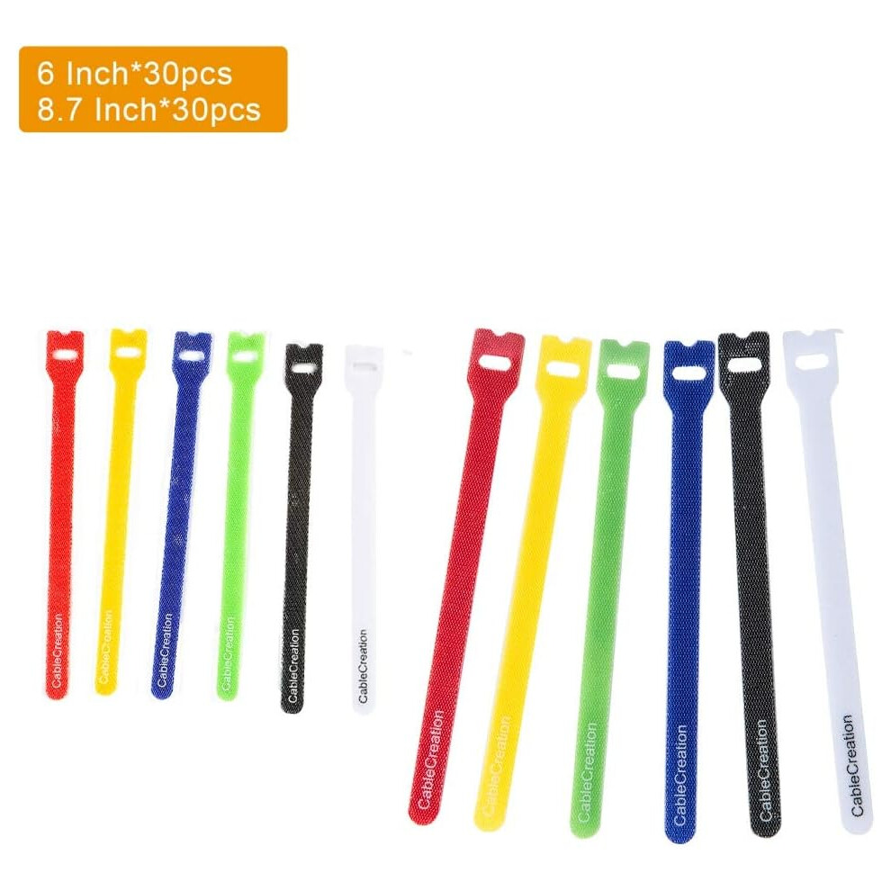 Valuable Wire Organizer: Reusable Cable Ties, 60Pcs Multi-Colored Fastening Cord Ties For Home, Office, Data Centers And Electronics, With Hook And 9169997041128