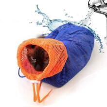 Justerbar dragsko för katt, bitsäker badpåse för katter 1,8 kg till 6,5 kg, perfekt för multifunktionell användning med reptålig