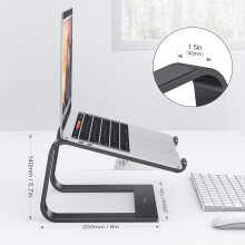 Aluminium laptopstandaard, ergonomisch ontwerp voor een betere houding, afneembare computerstandaard, geschikt voor laptops van 10-15,6 inch. Ruimte