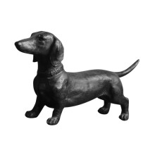 Harz-Ornament, Dackel-Figur, langer Hund, Skulptur, Statue,