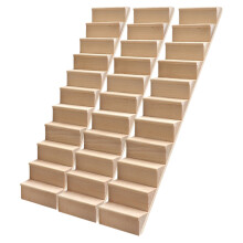 15Stk Beige Holz Mini Treppe Puppenhaus Szene Möbel Ohne Geländer