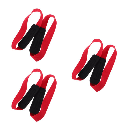 6Stk Verstellbare Pull Up Bänder Strap Rot Robust Für Krafttraining 1