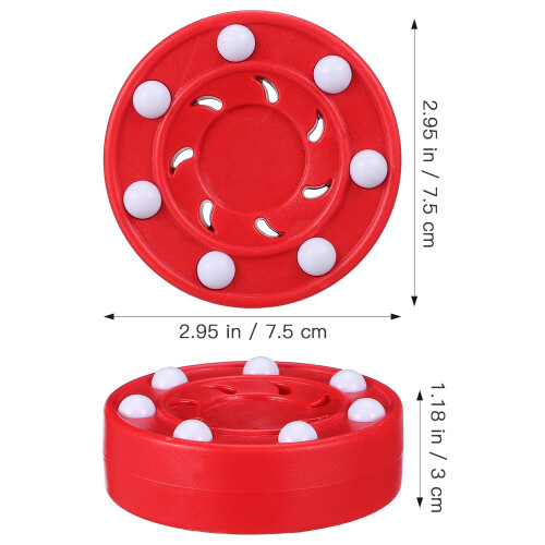 2Stk Roter Roller Hockey Puck, Stoßfest, Für Training 1
