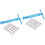 2Stk Polymer Clay Extruder Mit 20 Designs Aluminium Skyblue 4