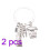 2Pièces - Élégant Brosse/dentifrice Argenté Accessoire 3