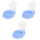 3St Blauwe Graviteitswaterbak En Uit Stevig PP 5