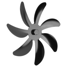 Aluminum Alloy Stove Fan Blade 7 Blades Universal Fireplace Replacement Black