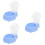 3St Blauwe Graviteitswaterbak En Uit Stevig PP 9