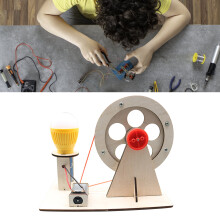 Handbetriebener Holzgenerator DIY-Wissenschaftskit für Kinder Bildungsprojekt