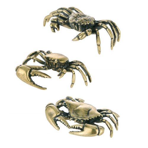 Metal Crabs Statue,Crabs Sculptures Figurines Tabletop-A