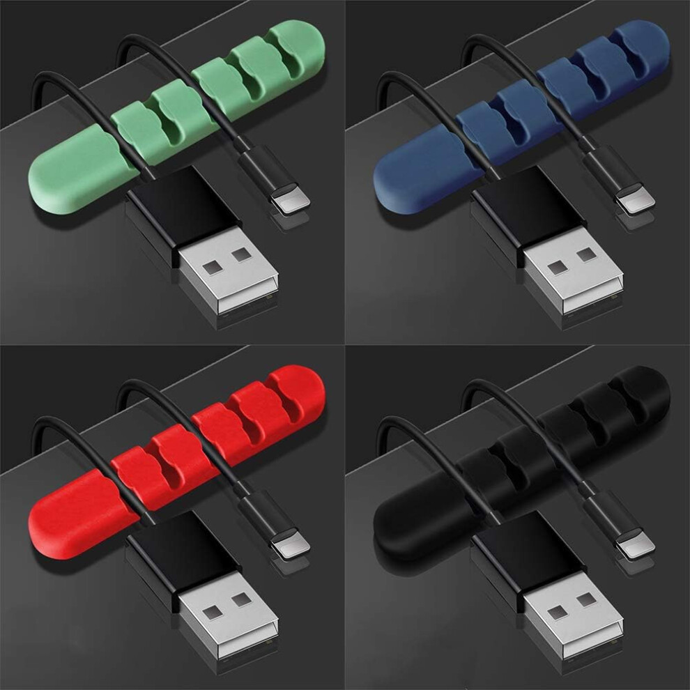 Silicone Wire Holder System, Professional Technology Ensures Weighted Desktop Cord Holder's Longevity, Adhesive Cable Management For Wall, Desk, 9405630139853