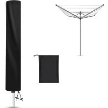 Heavy Duty Oxford Fabric, Windproof Design Outdoor Umbrella Cover with Telescopic Pole and Drawstring Bottom, Waterproof Umbrella Covers for 12-14Ft