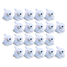 40St Witte Resin Konijn Decoratie Lifelike Dierenmodel