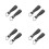 8St Renaissance PU Leren Zwarte Dubbele Ring Clips 8