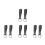 8St Renaissance PU Leren Zwarte Dubbele Ring Clips 4