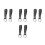 8St Renaissance PU Leren Zwarte Dubbele Ring Clips 7