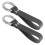 8St Renaissance PU Leren Zwarte Dubbele Ring Clips 2