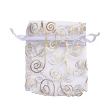 300St Organza Geschenktasjes Goudwit Voor Snoepjes En Sieraden