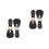 4St PU Alloy Toggle Sluitingen Jas Knopen Voor Vrouwen 4