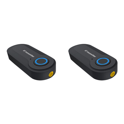 2St Compacte Bt Transmitter Zwart USB Voor TV Cd Player En Headset 1