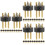 36St Zwarte 3-Pins Xlr Microfoonkabel Connector ABS Metaal 8