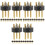 36St Zwarte 3-Pins Xlr Microfoonkabel Connector ABS Metaal 5