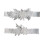 2Paren Witte Elastische Bruidsband Met Bloemmotief Trouwdames 3
