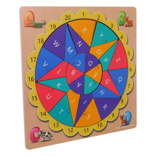 4Sets Kinder Letter Hout Educatief Multi Kleurig 2