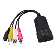 2St Converterkabel Zwart Voor TV Av Video, Plug & Play, Geen Driver