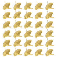 120St Metalen Decoratieve Leaf Shaped Pushpins Goud Voor Wand