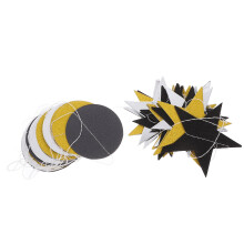 4Stk Stern Kreis Papier Gold Schwarz Für Hochzeit