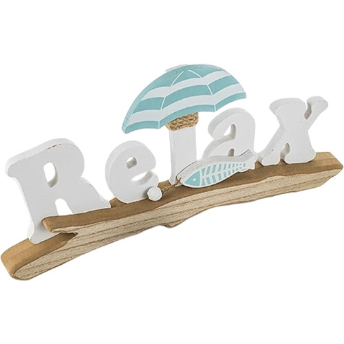 4Stk Holzschild Strandhaus Bunt Wohnzimmer 2