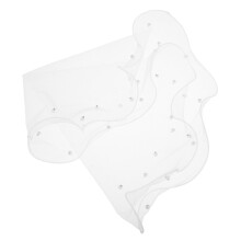 3St Witte Tulle Bruidssluier Poppenaccessoire, Kort Bruid Sluier Decor